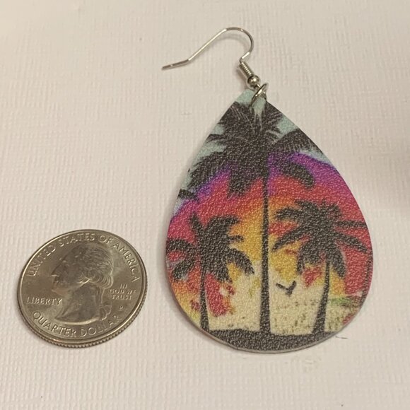 Palm Tree Earring, Tree Earring, Beach Earring, Gift Idea, Sunset Earring, Tree - Picture 5 of 6